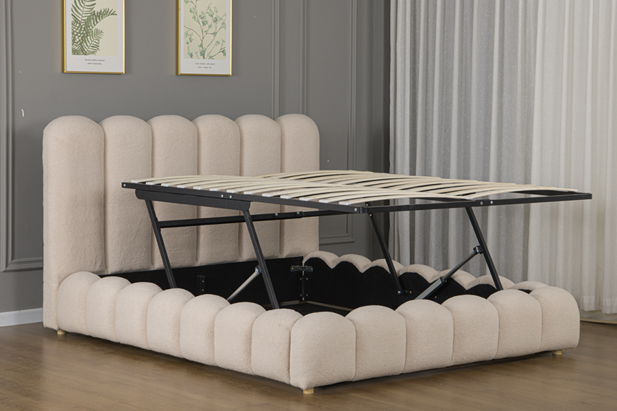 4878G Drawers Storage Petal-Shaped 3D Soft Padding Bed frame