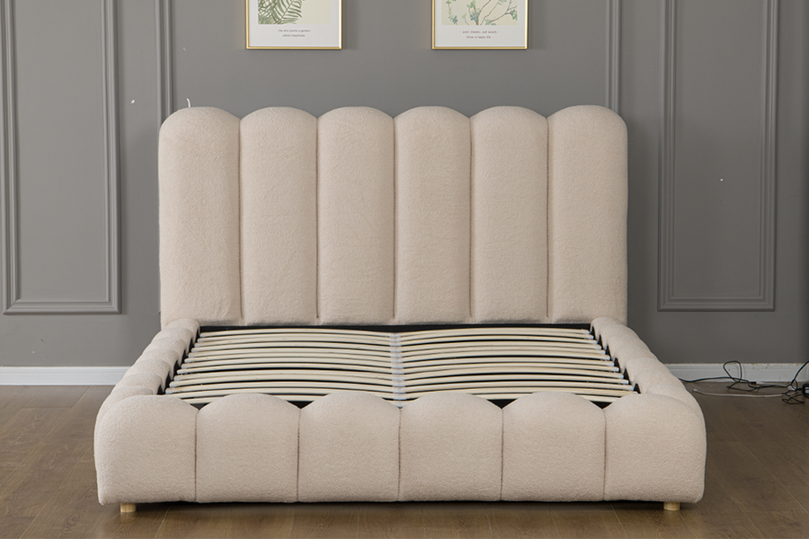 4878G Drawers Storage Petal-Shaped 3D Soft Padding Bed frame