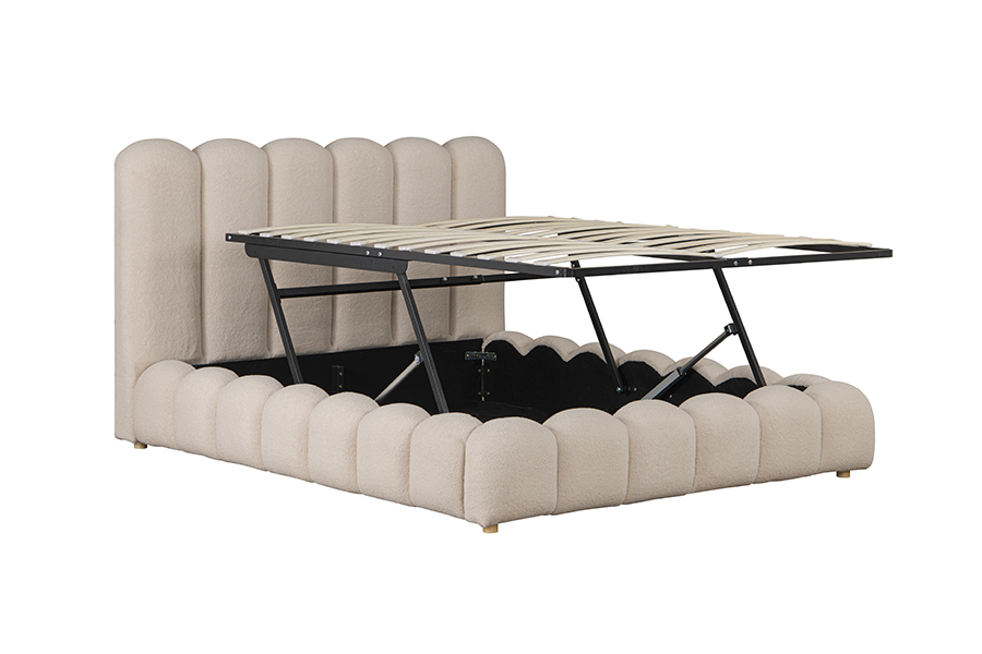 4878G Drawers Storage Petal-Shaped 3D Soft Padding Bed frame