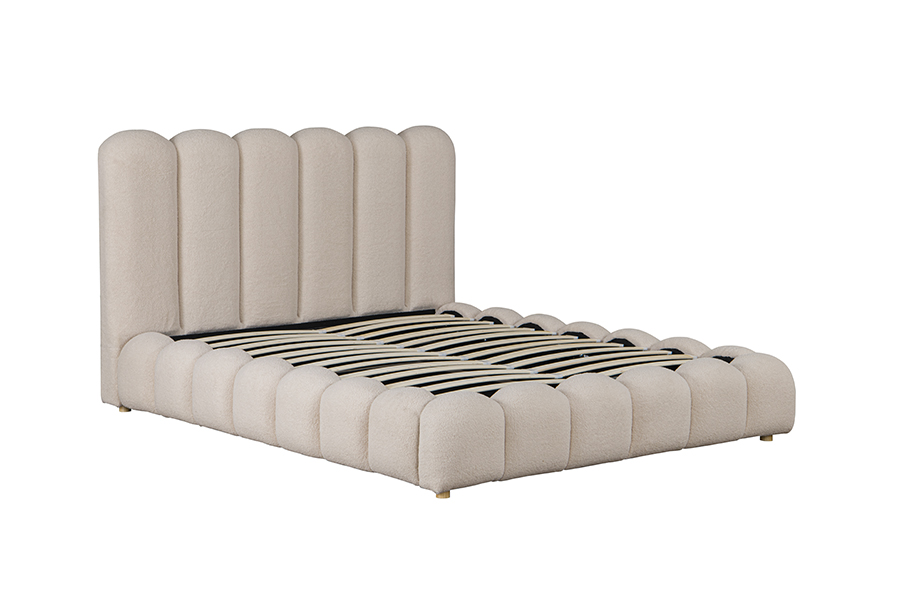 4878G Drawers Storage Petal-Shaped 3D Soft Padding Bed frame