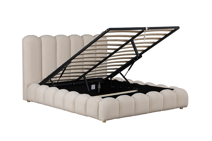 4878G Drawers Storage Petal-Shaped 3D Soft Padding Bed frame