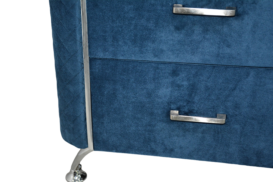 WSS954 Diamond Velvet Nightstand/ Bed Table