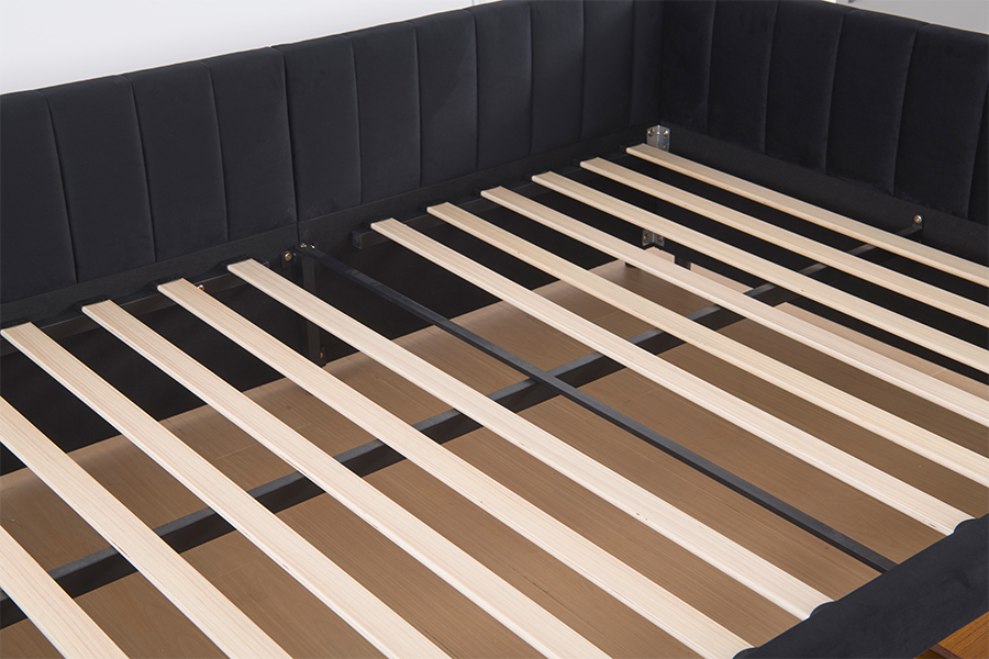 4856D Storage Velvet Sofa Bed for Small Spaces
