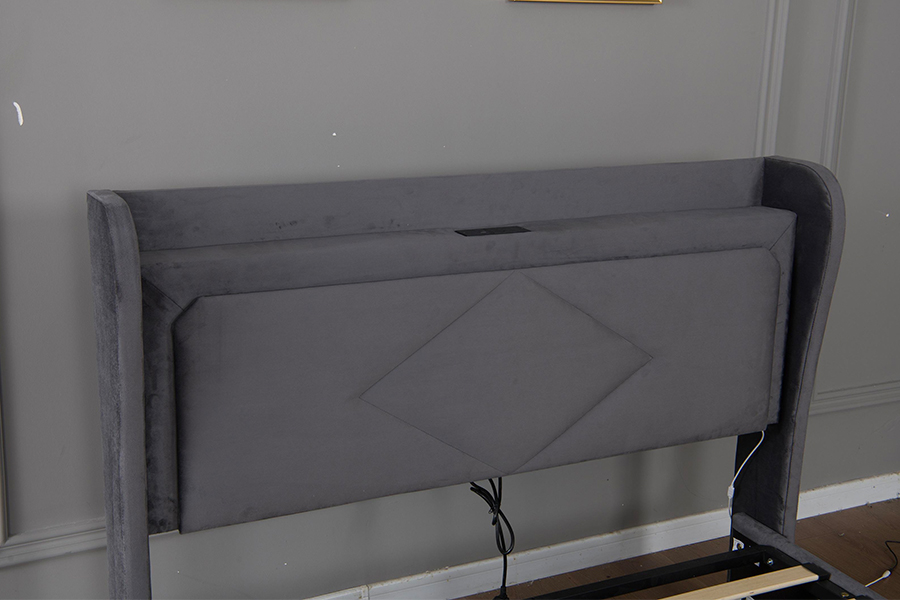 5005-1-3GU Adjustable and Eco-Friendly Upholstered Hydraulic Storage Bed Frame