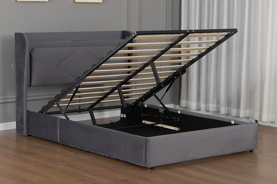 5005-1-3GU Adjustable and Eco-Friendly Upholstered Hydraulic Storage Bed Frame