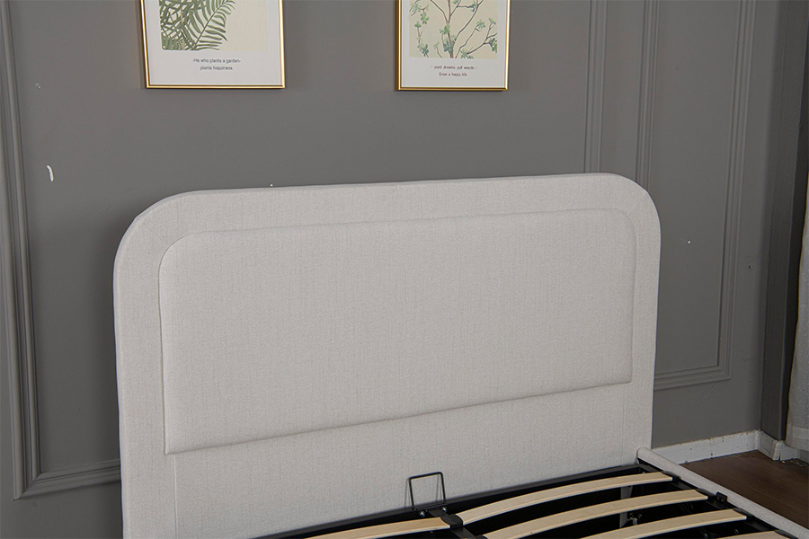 5018G Durable and Easy to assemble Upholstered Hydraulic Storage Bed Frame