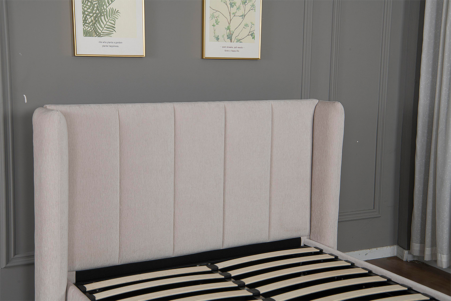 5001G Good quality PU Leather Upholstered Hydraulic Storage Bed Frame