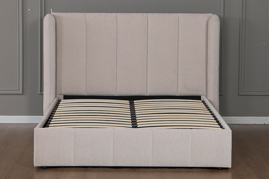 5001G Good quality PU Leather Upholstered Hydraulic Storage Bed Frame