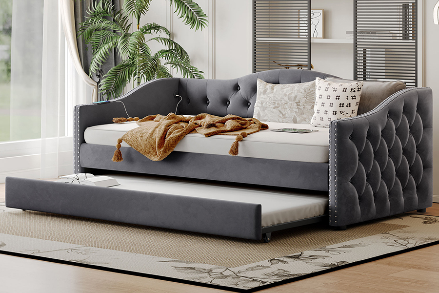 N17 Multi-functional pull-out bed Storage function Trundle Sofa bed