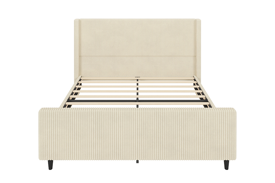 N12 Adjustable Wingback Easy to disassemble Upholstered Bed Frame