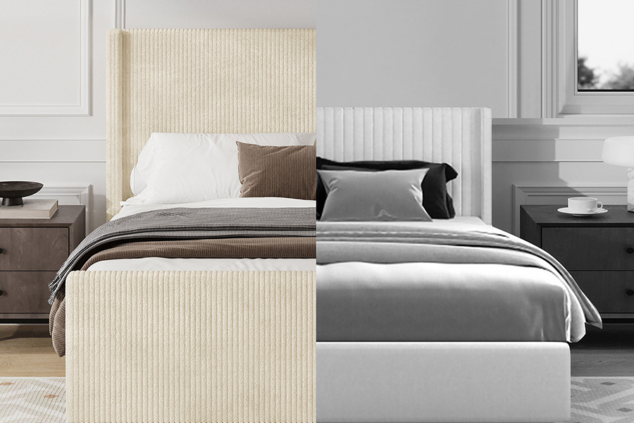 N12 Adjustable Wingback Easy to disassemble Upholstered Bed Frame