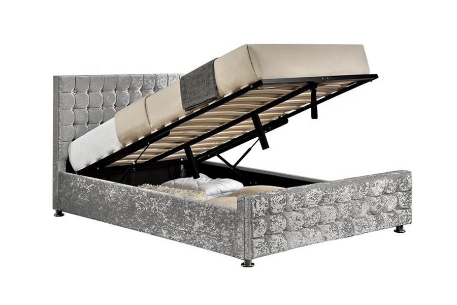 1150 Soft fabric Wooden frame Upholstered Bed