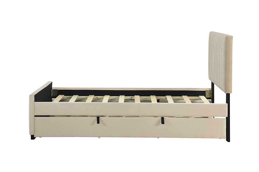 N9 Durable Eco-Friendly Trundle Bunk Upholstered Bed Frame