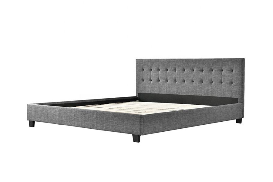1257 Modern Panel Style Decoration Upholstered Bed