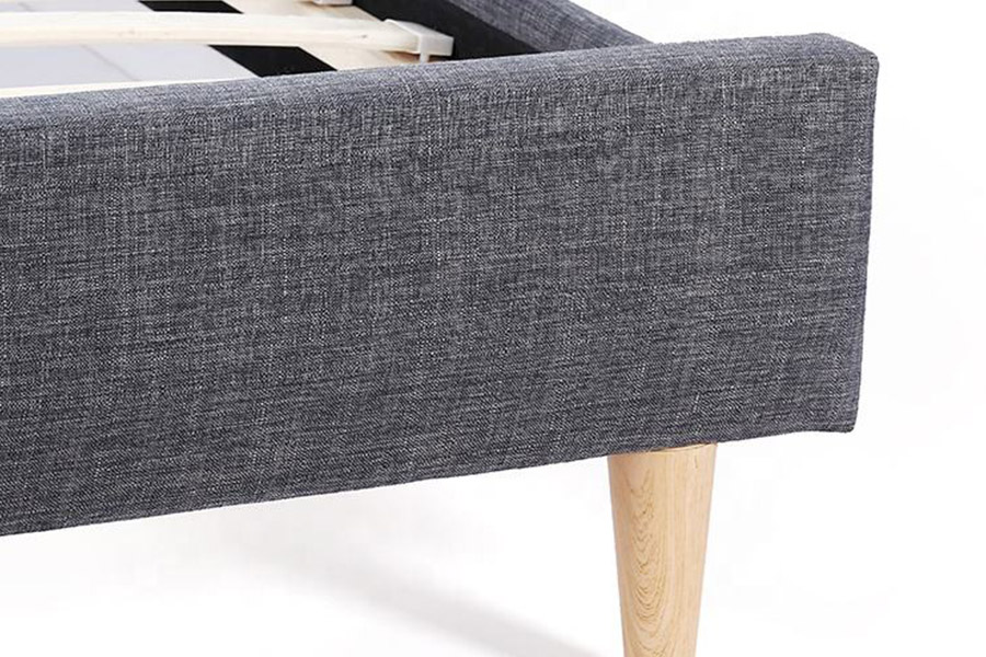 1380 Scandinavian Beds Dark Gray Fabric Upholstered Bed