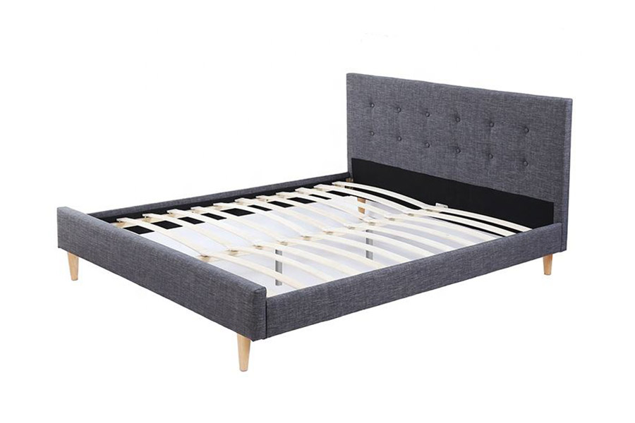1380 Scandinavian Beds Dark Gray Fabric Upholstered Bed