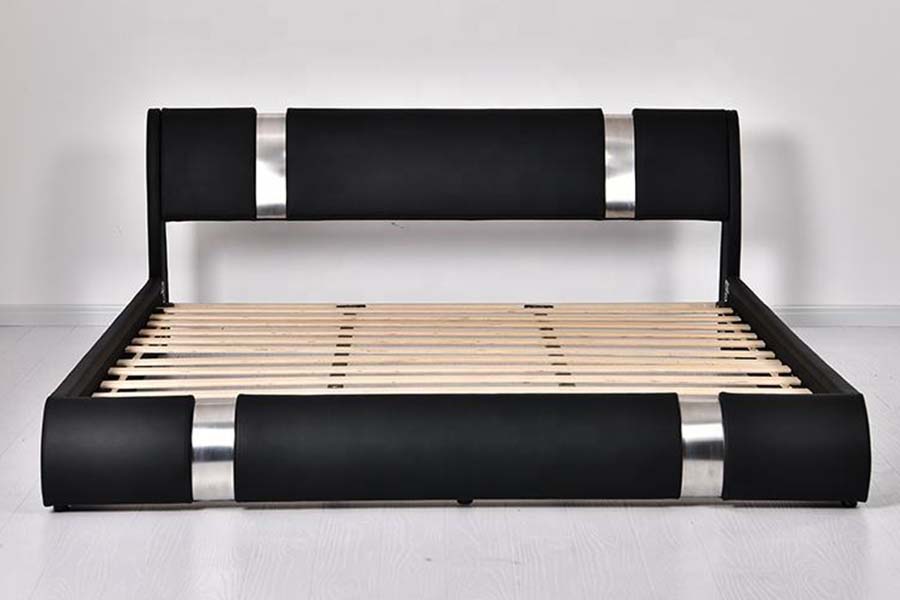 1715 Soft Faux Leather with Wooden Frame Upholstered Storage Bed Frame