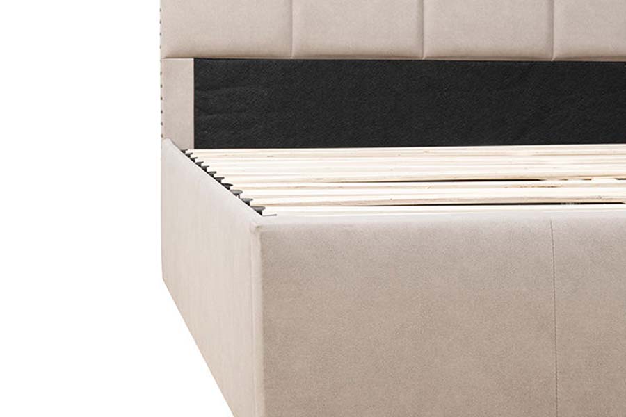 1616 King Size Soft Fabric Bed Button Design Upholstered Bed