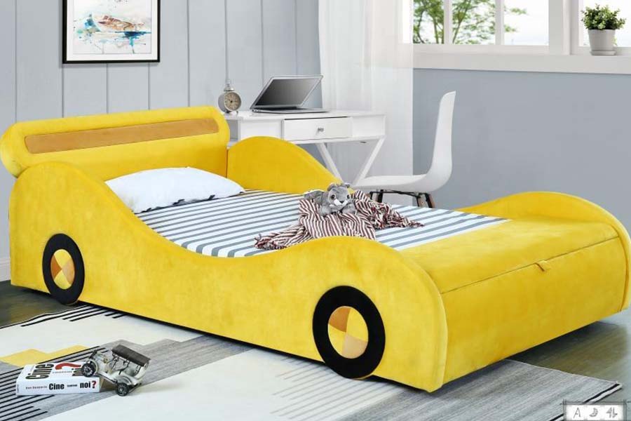 1497 S-shape Super Racing Car Style Car Beds for Kids