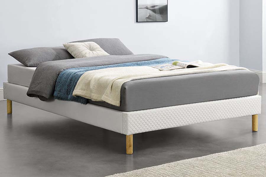 1469 High Bed with PU Fabric Upholstered Bed