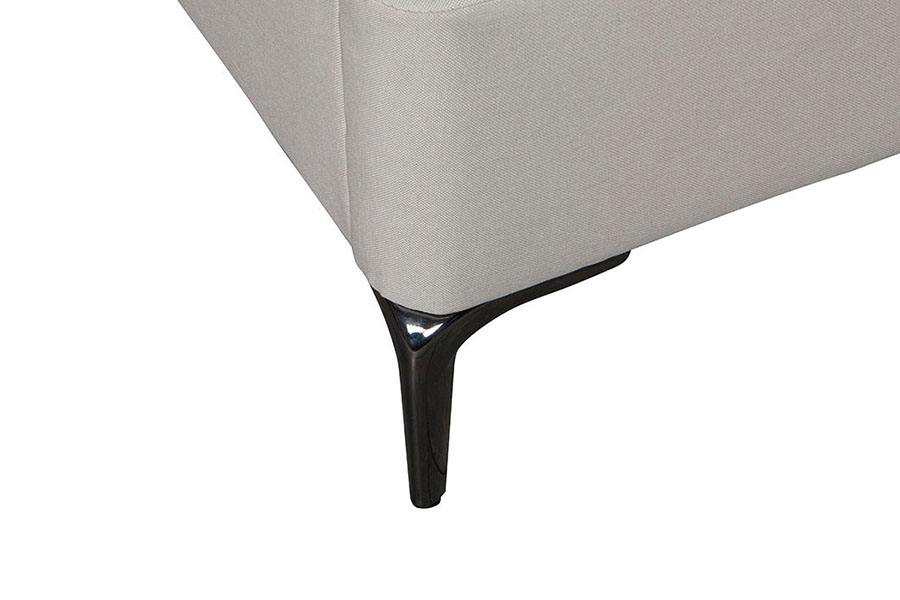 4266 Zip-Headboard Linen Beige Upholstered Bed