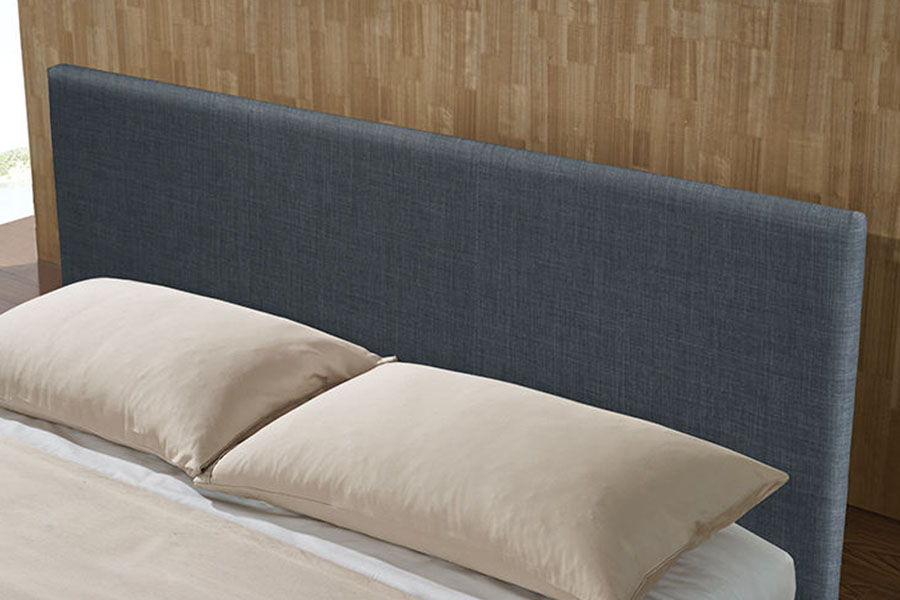 1142-2 American Style Linen Fabric Wooden Queen Bed Frame