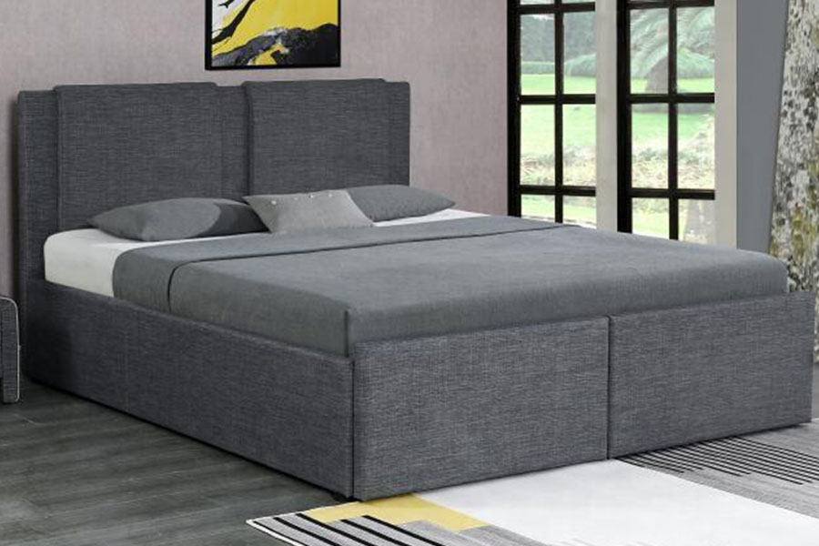 1311DG Gas-Lift Two-Drawer Fabric Wooden Storage Upholstered Bed Frame